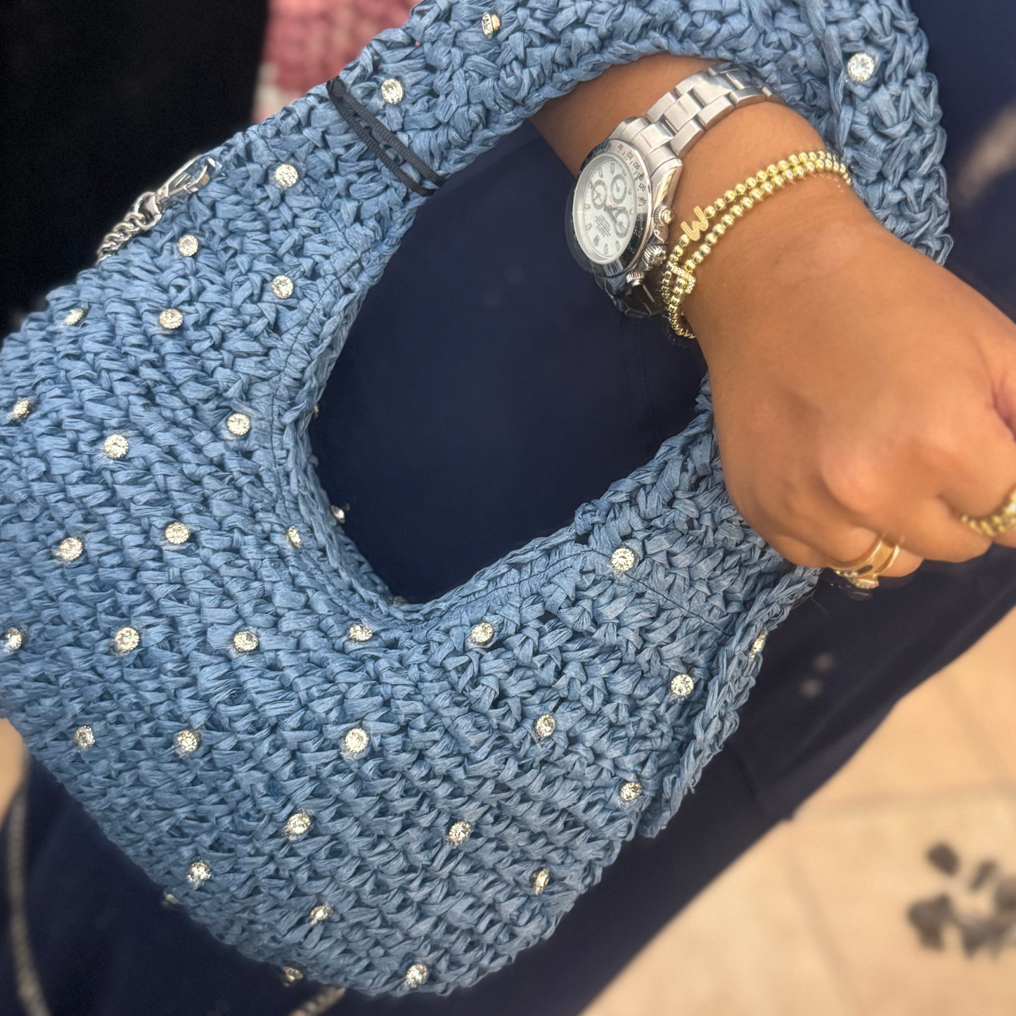 SAC BABY STRASS - BLUE