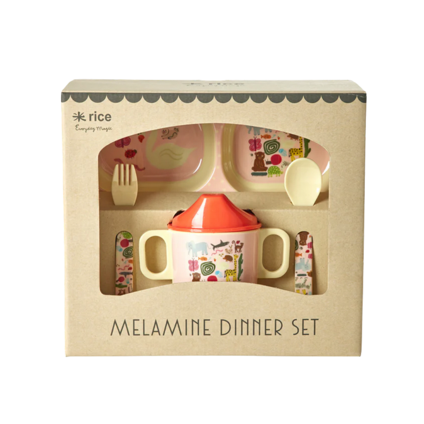 SET VAISSELLE BABY RICE - ROSE