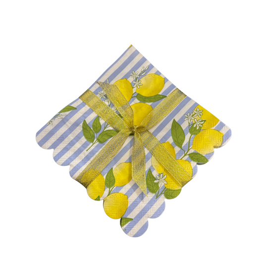 SERVIETTES EN PAPIER - CITRONS
