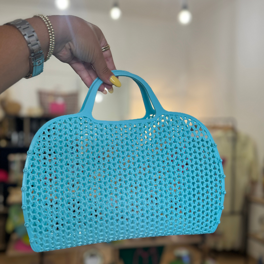PANIER RETRO PLASTIQUE - BEACH TURQUOISE