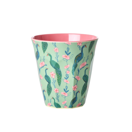 GOBELET RICE MEDIUM - PEACOCK POWER PRINT