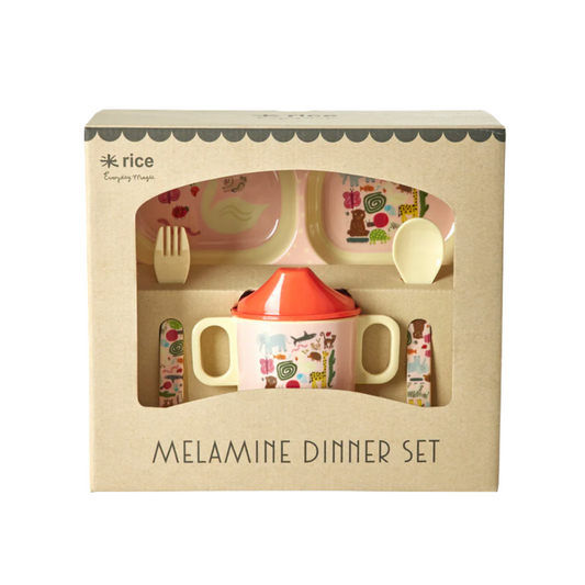 SET VAISSELLE BABY RICE - ROSE